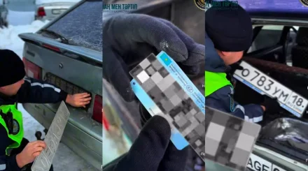 Автобусқа жалған нөмір тағып оқушыларды тасыған