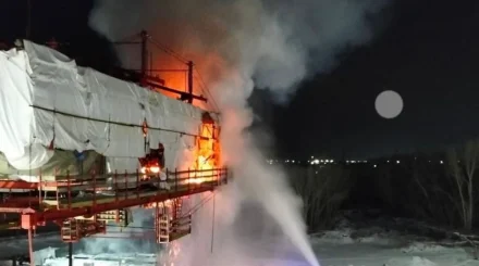 Павлодарда салынып жатқан көпір өртенді