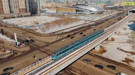 Астанада LRT-ның пойыздары алғаш рет бар жылдамдығымен жүріп көрді