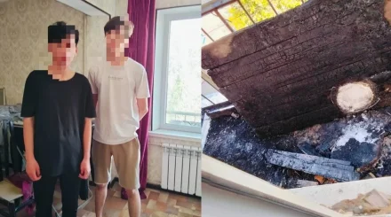 «Балалар ұйықтап жатқан»: Қызылордада полицей өртеніп жатқан пәтерден екі баланы аман алып шықты (ВИДЕО)