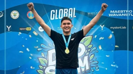 Военнослужащий Нацгвардии выиграл турнир по плаванию в Астане