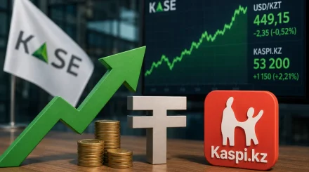 Тенге укрепился, Kaspi.kz вырос: чем завершились торги на KASE