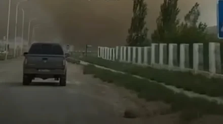 Пылевой смерч пронесся по селу в Мангистау (ВИДЕО)