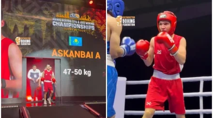 Казахстанский боксер Асканбай выиграл нокаутом и вышел в четвертьфинал ЧА