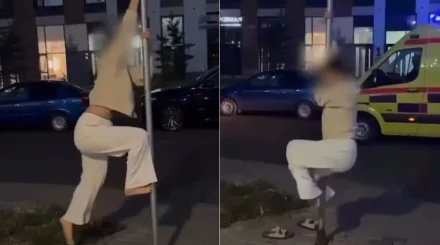 Использовала дорожный знак как пилон: астанчанку наказали за танец ради лайков (ВИДЕО)