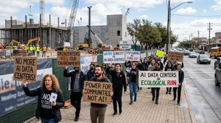 В США прошли протесты против строительства дата-центров для ИИ