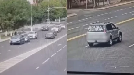 «Братва жениха»: свадебный кортеж устроил опасную езду на дорогах Караганды (ВИДЕО)