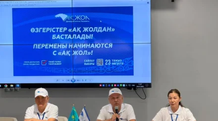 Партия "Ақ жол" представила свою программу нефтяникам Атырау