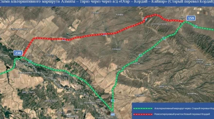  «Алматы – Тараз» автожолының учаскесінде көлік қозғалысы уақытша шектеледі 