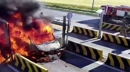 Астана – Щучинск автожолында «Газель» көлігі өртеніп кетті
