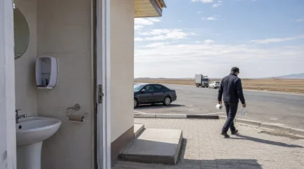 Водители в Казахстане воруют бумагу и мыло в придорожных туалетах