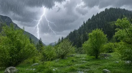 Жаңбыр, найзағай: Еліміздің барлық өңірінде дауылды ескерту жарияланды