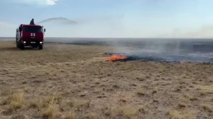 Атырау облысында құрғақ шөптің жануы толық сөндірілді
