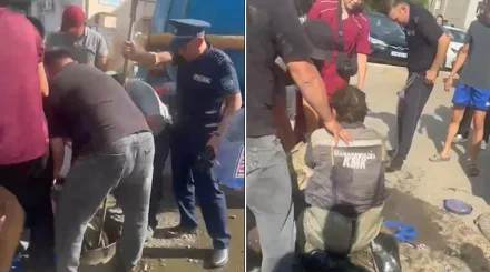 Отважный полицейский бросился в канализационный люк, чтобы спасти двух рабочих в ВКО (ВИДЕО)