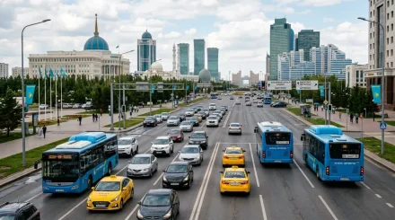 Казахстанцы стали чаще ездить на автобусах и такси