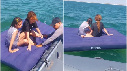 Подростков на матрасе унесло на километр в Каспийское море