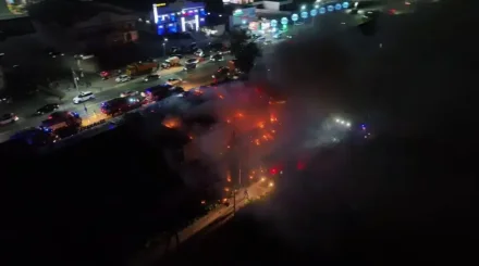 Талғар ауданында мейрамхана өртенді (ВИДЕО)