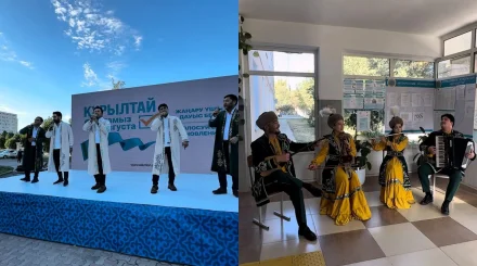 Шымкенттегі сайлау учаскелерінде музыкалық сүйемелдеу ұйымдастырылды