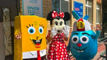  Ақтөбеде Губка Боб, Микки Маус және Смешарик кейіпкерлері сайлауға қатысты 