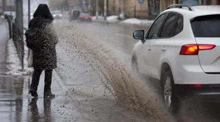 Водителю в Казахстане может грозить штраф за обрызганного пешехода