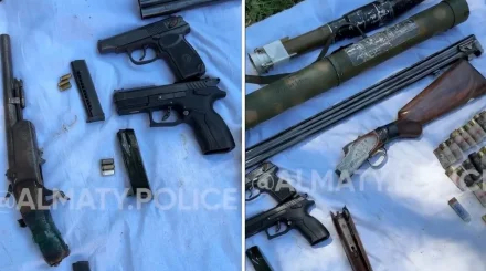 Тайник с оружием и боеприпасами обнаружили в Алматы