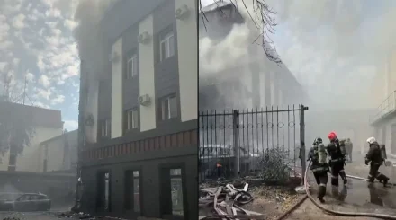 Пожар в Костанае: спасатели вывели женщину из горящего здания (ВИДЕО)