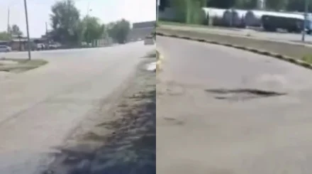 Бір жыл бойы бітелмеген шұңқыр: Семей тұрғындары әкімдіктен жолды жөндеуді талап етті