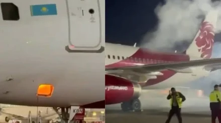 Самолёт FlyArystan загорелся в Алматы: есть пострадавший