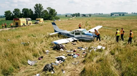 Учебный самолет разбился во время полета: погибли два человека