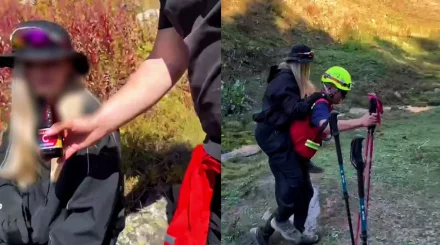 Алматыда тауға шыққан қыз баланы құтқарушылар арқалап түсірді (ВИДЕО)