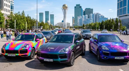 Пленка вместо покраски: в Казахстане мода на смену внешности авто