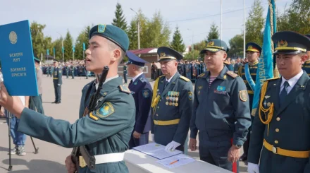   Петропавлда Ұлттық ұлан Академиясының курсанттары Әскери ант қабылдады   