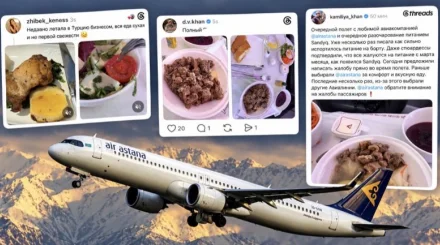 Куырдак с избытком масла и сырой гратен: пассажиры бизнес-класса Air Astana пожаловались на еду