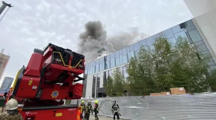 Астанада салынып жатқан бес қабатты тұрғын үйден өрт шықты