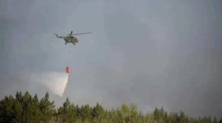 Два вертолета задействованы в тушении природного пожара в ВКО (ВИДЕО)