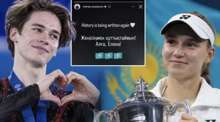 «Алға, Елена!»: Михаил Шайдоров Рыбакинаны қазақша құттықтады