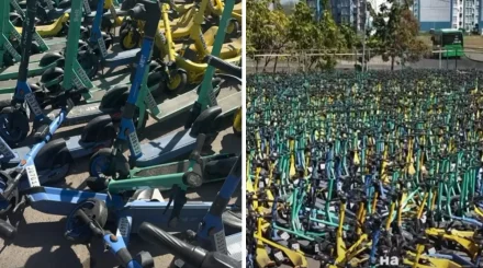 Алматы шетінде үйіліп тұрған 9 мың электр самокаттың видеосы тарады (ВИДЕО)