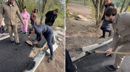 Закатали деньги в асфальт? Жители Степногорска вскрыли дорожную халтуру