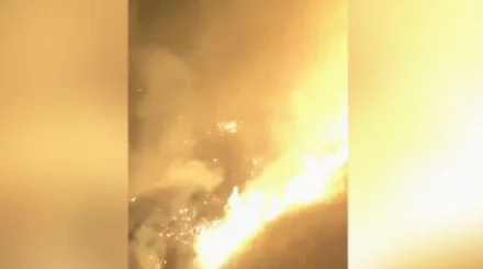 В Алматинской области загорелась нелегальная свалка