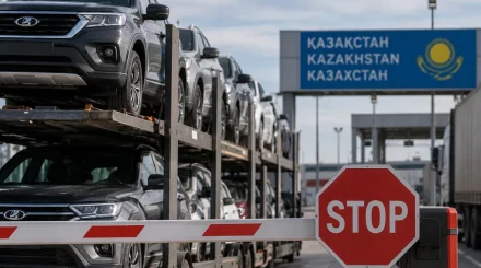 Импорт российских автомобилей в Казахстан практически остановился