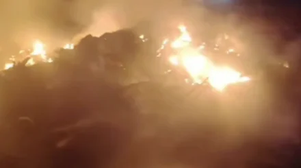 Нелегальная свалка загорелась под Алматы