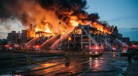 Восемь человек погибли при пожаре на текстильной фабрике