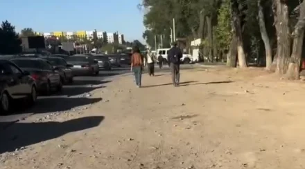 Алматы іргесіндегі Бесағашта жұрт шаң кешіп жүр: тұрғындар тротуардың жоқтығына наразы