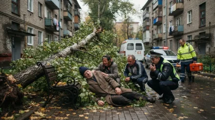 Пенсионер погиб после падения дерева в сквере