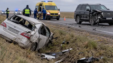   Қорғалжын тасжолында көлік жолдан шығып, төрт адам ауруханаға түсті   