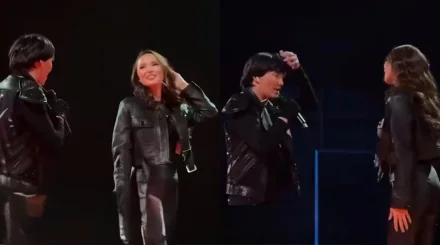 Жұлдыз Әбдікәрімова Қайрат Нұртастың концертінде ән салып, би биледі (ВИДЕО)