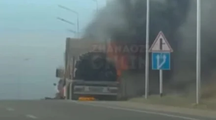  Маңғыстауда жүк көлігі өртке оранды 