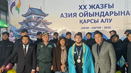   Азия ойындарының күмісін иеленген ұландық сарбазды әскерилер күтіп алды   