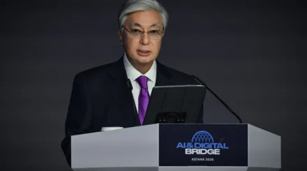  Қасым-Жомарт Тоқаев AI &amp; Digital Bridge – 2026 халықаралық форумында сөз сөйледі 
