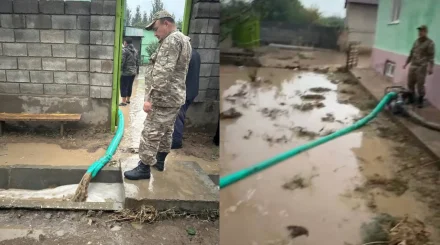  Түркістан облысында жаңбырдан кейін бірқатар елді мекенде сел жүрді 
